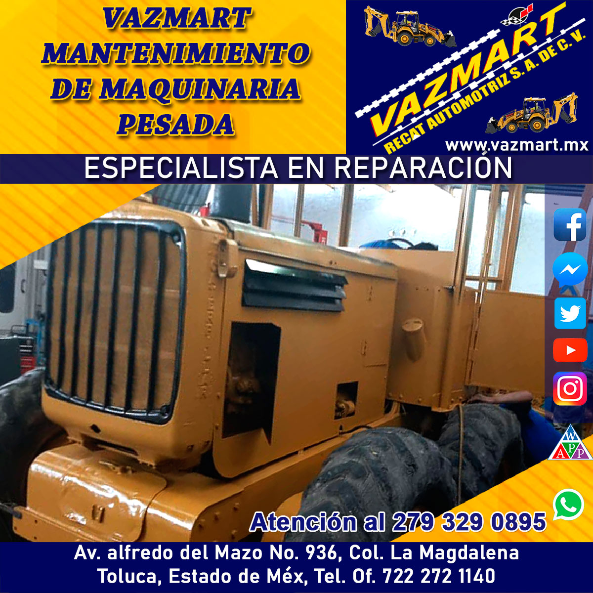 Servicio de Maquinaria pesada Vazmart